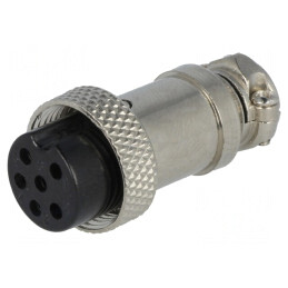 Mufă Microfon Cablu Drept 6 Pin Mamă | Electronic-mag.ro | Componente Electronice