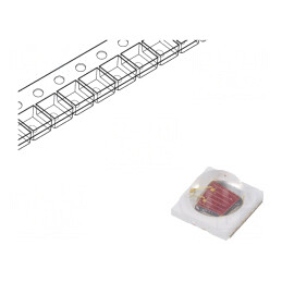 LED Cherry Red 130° 700mA 720-740nm 3W | Electronic-mag.ro | Componente Electronice