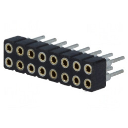 Soclu 16 pini mamă profil jos contacte întoarse | Electronic-mag.ro | Componente Electronice