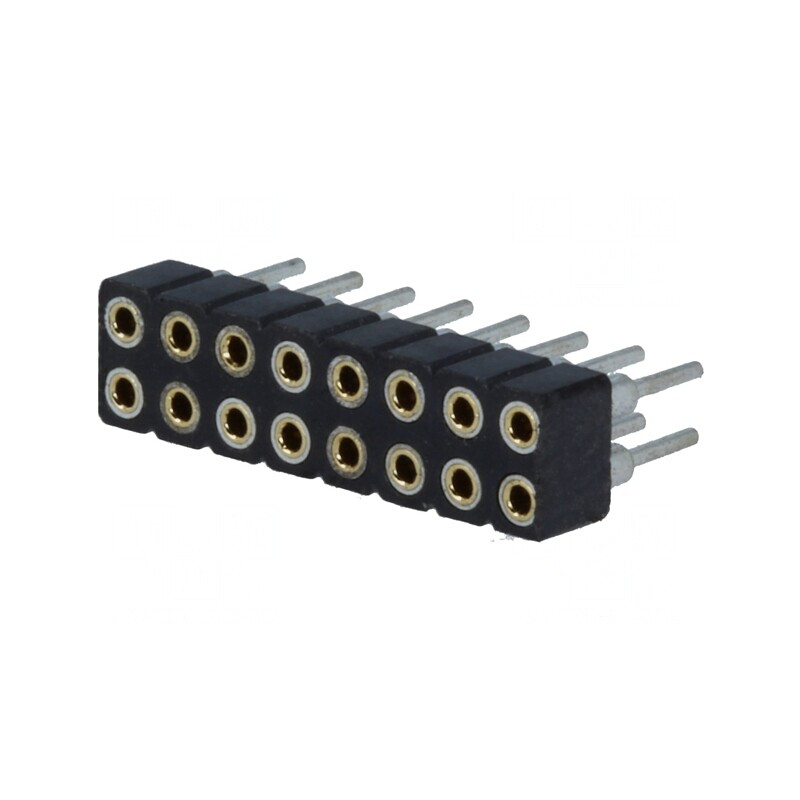 Soclu 16 pini mamă profil jos contacte întoarse | Electronic-mag.ro | Componente Electronice
