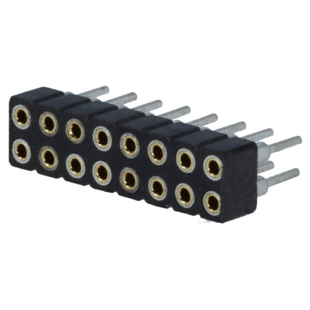 Soclu 16 pini mamă profil jos contacte întoarse | Electronic-mag.ro | Componente Electronice