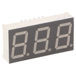 Afișaj LED 7 segmente 14,2mm 3 cifre roșu | Electronic-mag.ro | Componente Electronice