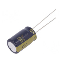 Condensator Electrolitic Low ESR THT 220uF 63V 12.5x20mm