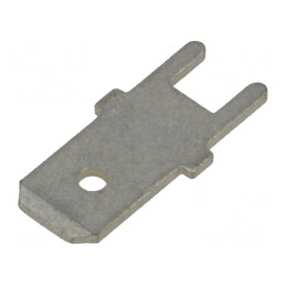 Terminal Plat THT Tată 6.3mm 0.8mm Alamă Cositorit Drept | Electronic-mag.ro | Componente Electronice