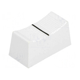 Buton: glisor; albă; 23x11x11mm; lăţime glisor 3/4mm; plastic
