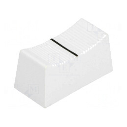 Buton Glisor Alb Plastic 23x11mm | Electronic-mag.ro | Componente Electronice