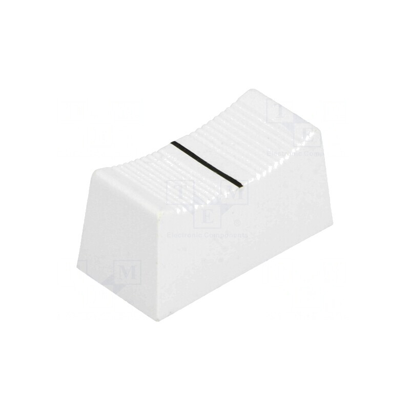 Buton Glisor Alb Plastic 23x11mm | Electronic-mag.ro | Componente Electronice