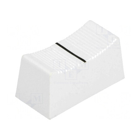 Buton Glisor Alb Plastic 23x11mm | Electronic-mag.ro | Componente Electronice
