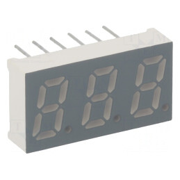 Afişaj LED 7 segmente 8mm 3 cifre roşu | Electronic-mag.ro | Componente Electronice