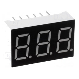 Afișaj LED 7 Segmente 9,14mm 3 Digits Verde | Electronic-mag.ro | Componente Electronice