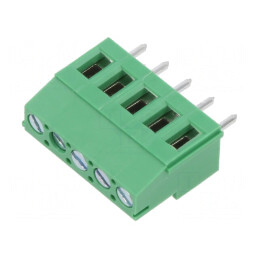 Regletă Conexiuni PCB 90° 5 Piste 5,08mm 16A | Electronic-mag.ro | Componente Electronice