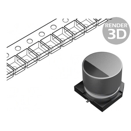 Condensator electrolitic SMD 47uF 35V 8x10mm 3000h | Electronic-mag.ro | Componente Electronice