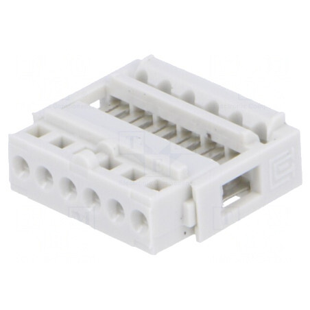 Mufă IDC mamă 6 pini 2,54mm THT cositorit | Electronic-mag.ro | Componente Electronice