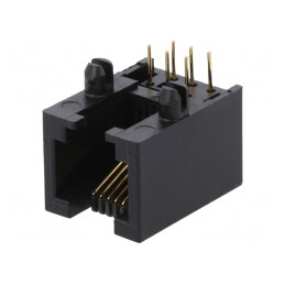 Soclu RJ12 6P6C THT în Unghi Cat5 | Electronic-mag.ro | Componente Electronice
