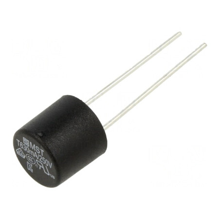 Siguranță întârziere 630mA 250VAC PCB THT | Electronic-mag.ro | Componente Electronice