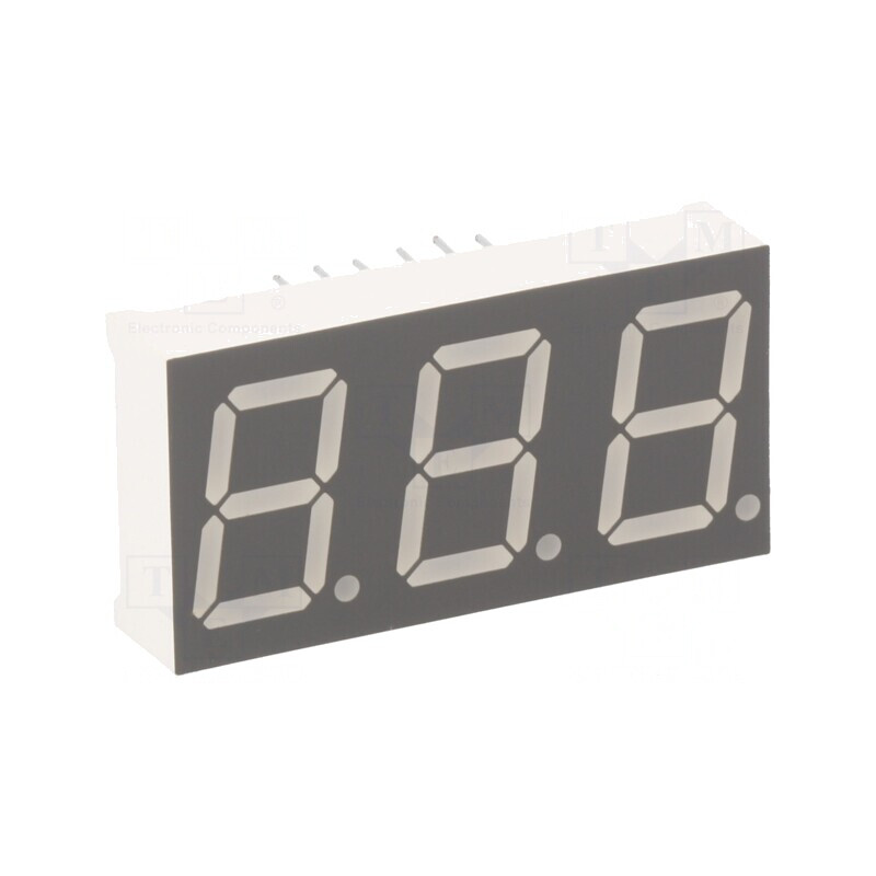 Afișaj LED 7 Segmente 14.2mm 3 Cifre Galben-Verde | Electronic-mag.ro | Componente Electronice Afișaj LED 7 Segmente 14.2mm 3 Cifre Galben-Verde | Electronic-mag.ro | Componente Electronice
