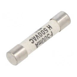 Siguranță Rapidă 0,5A 500VAC 6,35x31,8mm | Electronic-mag.ro | Componente Electronice