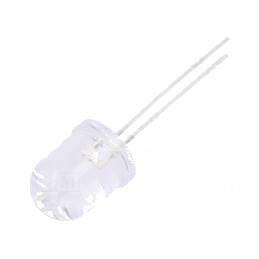 LED Roșie 10mm 3000mcd 40° Convex 1.86-2.5V