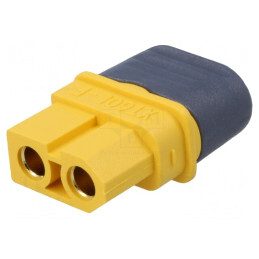 Mufă Alimentare DC XT60 Mamă 2-Pin pe Cablu Galbenă | Electronic-mag.ro | Componente Electronice