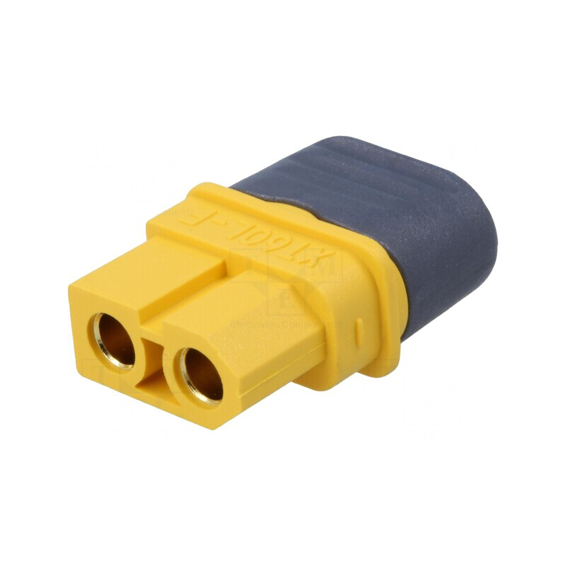 Mufă Alimentare DC XT60 Mamă 2-Pin pe Cablu Galbenă | Electronic-mag.ro | Componente Electronice