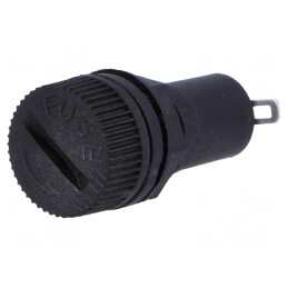 Clema Siguranțe Cilindrice 5x20mm 10A Neagră 250VAC | Electronic-mag.ro | Componente Electronice
