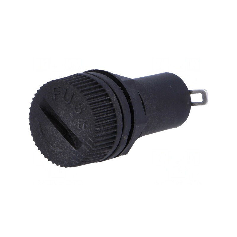 Clema Siguranțe Cilindrice 5x20mm 10A Neagră 250VAC | Electronic-mag.ro | Componente Electronice