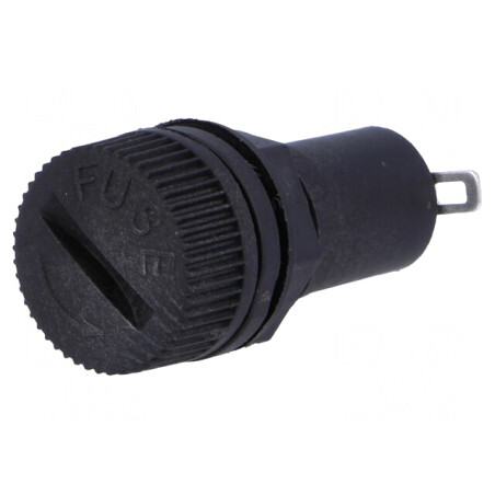 Clema Siguranțe Cilindrice 5x20mm 10A Neagră 250VAC | Electronic-mag.ro | Componente Electronice