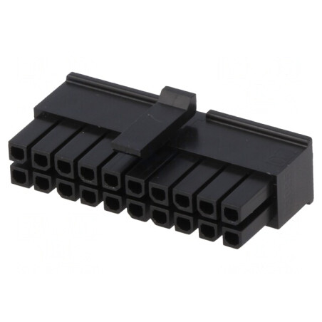 Mufă cablu-placă mamă Micro-Fit 3.0 3mm 20 pini fără contacte | Electronic-mag.ro | Componente Electronice