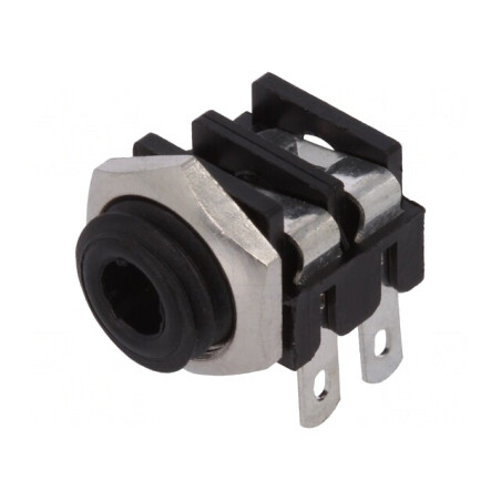 Soclu Jack 3.5mm Mamă Mono 2 Piste 90° Lipire | Electronic-mag.ro | Componente Electronice
