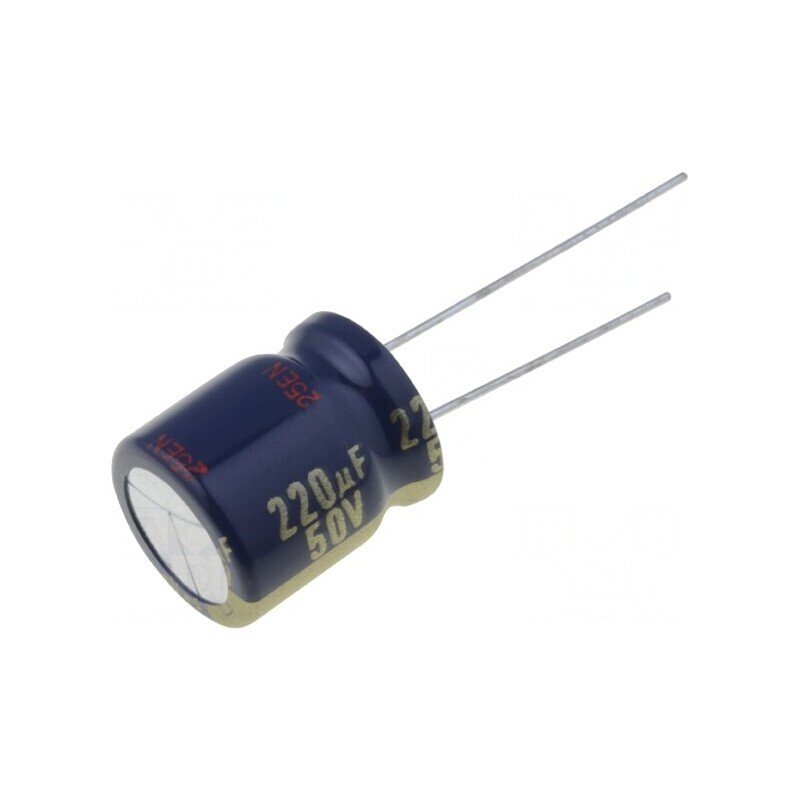 Condensator electrolitic low ESR 220uF 50V 12x15mm THT | Electronic-mag.ro | Componente Electronice