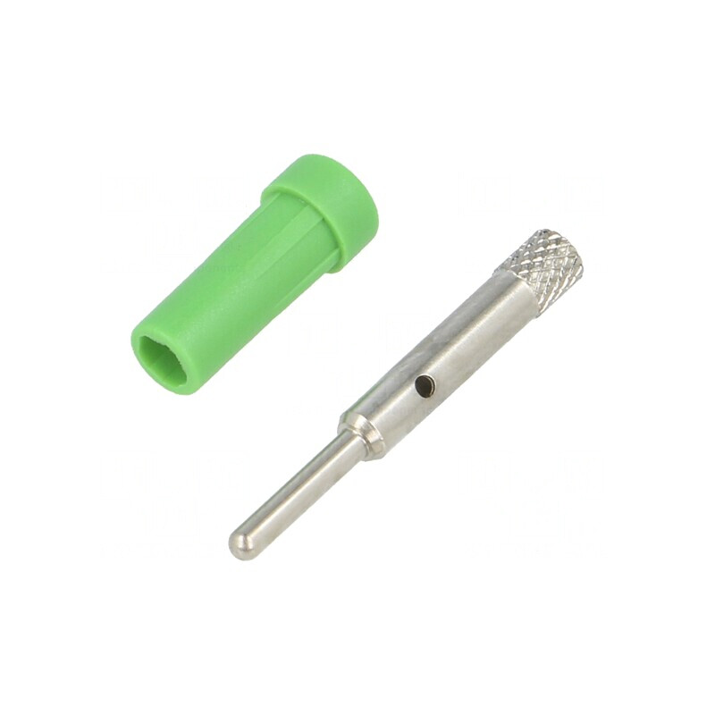Soclu Banană Verde 2mm 10A 70VDC Panou Izolat | Electronic-mag.ro | Componente Electronice