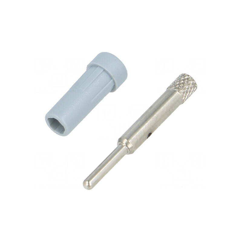 Soclu Banană 2mm Gri cu Izolație pe Panou 10A 70VDC | Electronic-mag.ro | Componente Electronice