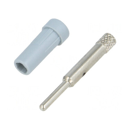 Soclu Banană 2mm Gri cu Izolație pe Panou 10A 70VDC | Electronic-mag.ro | Componente Electronice