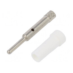Soclu banană albă 2mm 10A 70VDC cu izolaţie pe panou | Electronic-mag.ro | Componente Electronice