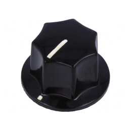 Buton rotativ indicator bachelită 6mm 18,5x15mm | Electronic-mag.ro | Componente Electronice