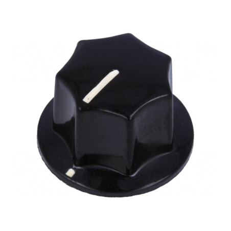 Buton rotativ indicator bachelită 6mm 18,5x15mm | Electronic-mag.ro | Componente Electronice