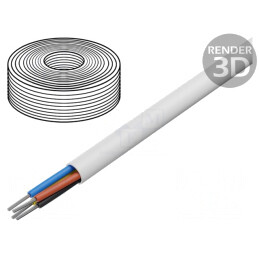 Cablu Electric SCYY 4x0,22mm2 PVC Alb 150V | Electronic-mag.ro | Componente Electronice