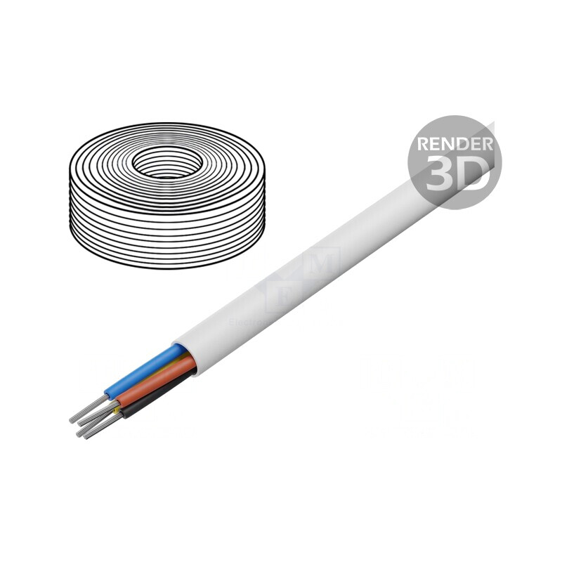 Cablu Electric SCYY 4x0,22mm2 PVC Alb 150V | Electronic-mag.ro | Componente Electronice Cablu Electric SCYY 4x0,22mm2 PVC Alb 150V | Electronic-mag.ro | Componente Electronice