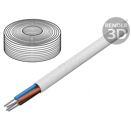 Cablu Electric SCYY 4x0,22mm2 PVC Alb 150V | Electronic-mag.ro | Componente Electronice