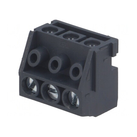 Regletă de Conexiuni Deconectabilă 5mm 3 Piste 90° | Electronic-mag.ro | Componente Electronice