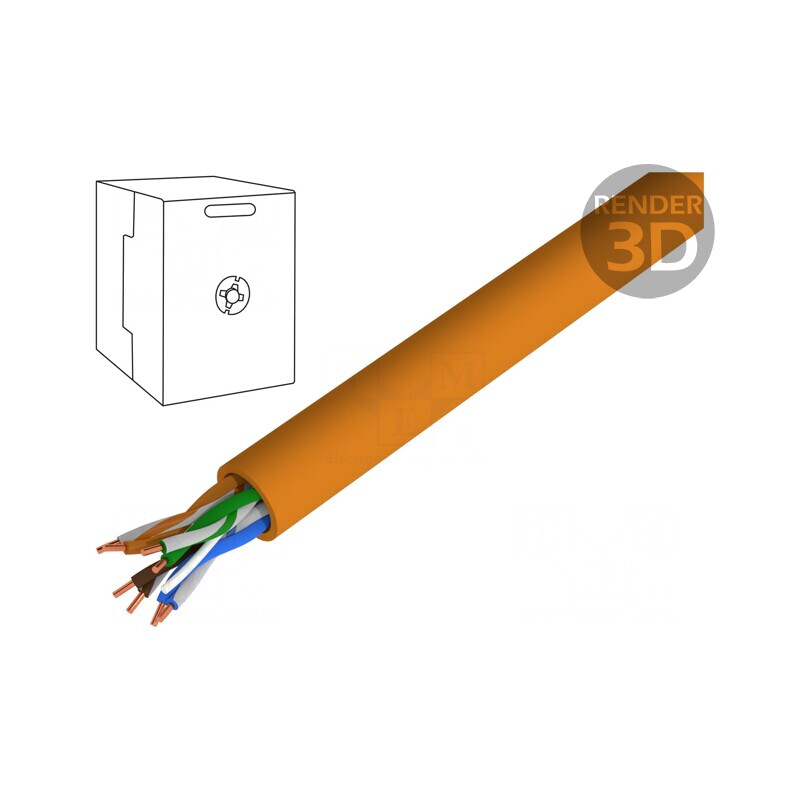 Cablu de rețea UTP Cat6 BiTLAN 23AWG Cu | Electronic-mag.ro | Componente Electronice