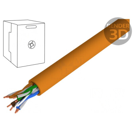 Cablu de rețea UTP Cat6 BiTLAN 23AWG Cu | Electronic-mag.ro | Componente Electronice