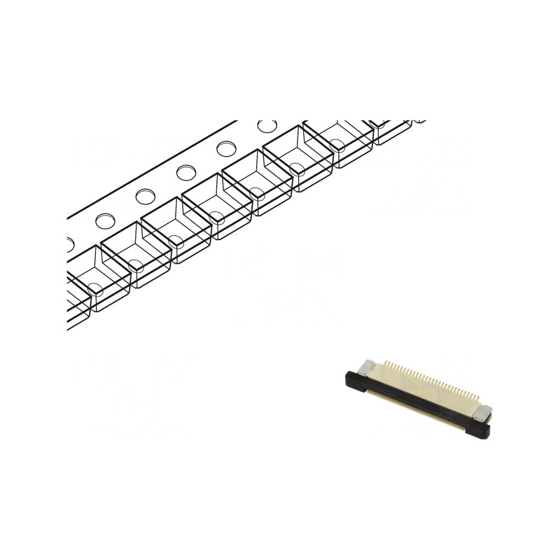 Conector FFC/FPC 30 Pini ZIF SMT 50V 500mA | Electronic-mag.ro | Componente Electronice