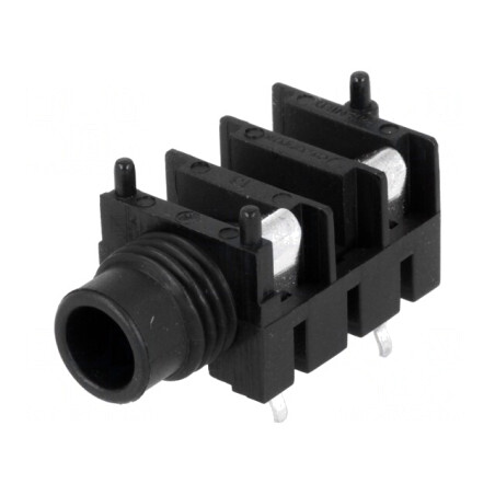Soclu Jack 6,3mm Mono 2 Pini THT 90° | Electronic-mag.ro | Componente Electronice
