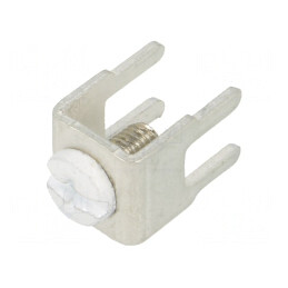 Terminal cu șurub alb drept THT | Electronic-mag.ro | Componente Electronice
