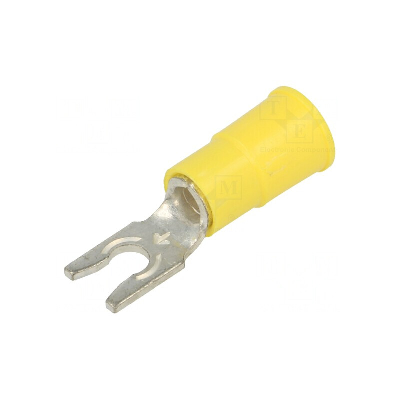 Furcă Crimpată M3,5 3,66mm Izolată Galbenă | Electronic-mag.ro | Componente Electronice