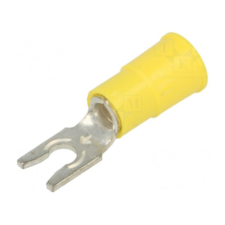 Furcă Crimpată M3,5 3,66mm Izolată Galbenă | Electronic-mag.ro | Componente Electronice