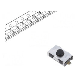 Microîntrerupător TACT SPST-NO 0,01A 32VDC SMT IP40 | Electronic-mag.ro | Componente Electronice