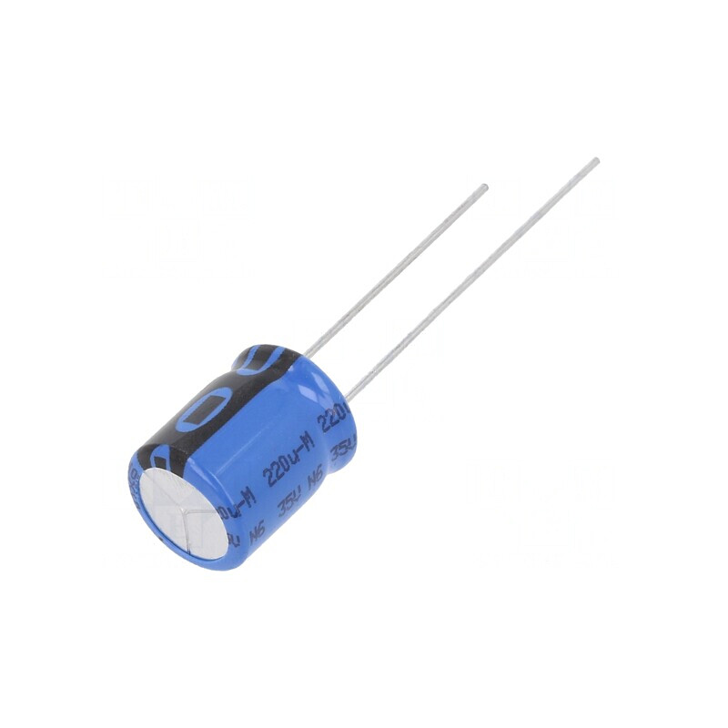 Condensator electrolitic THT 220uF 35V 10x12mm 5mm Raster | Electronic-mag.ro | Componente Electronice