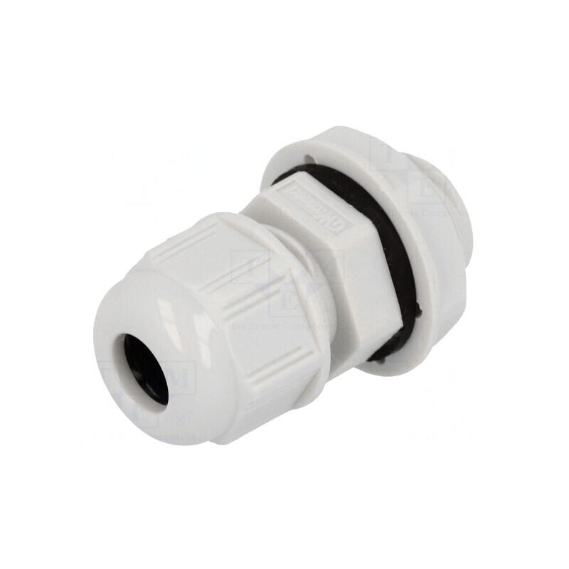 Garnitură Etanșare PG7 IP68 Poliamidă Gri | Electronic-mag.ro | Componente Electronice